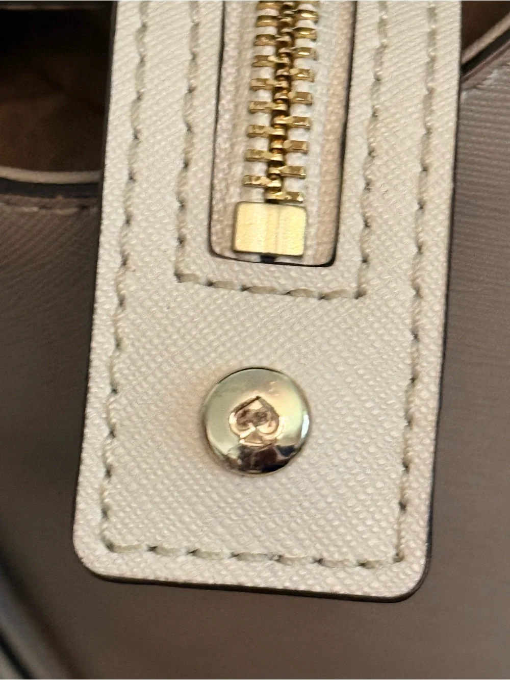 kate spade Cream Saffiano Leather Satchel with Removable Strap